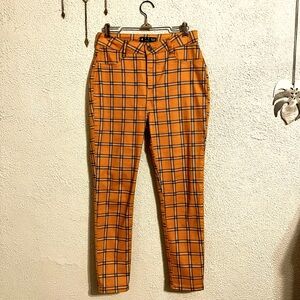 Vintage High Waisted Yellow Plaid Pants Clueless Vibes